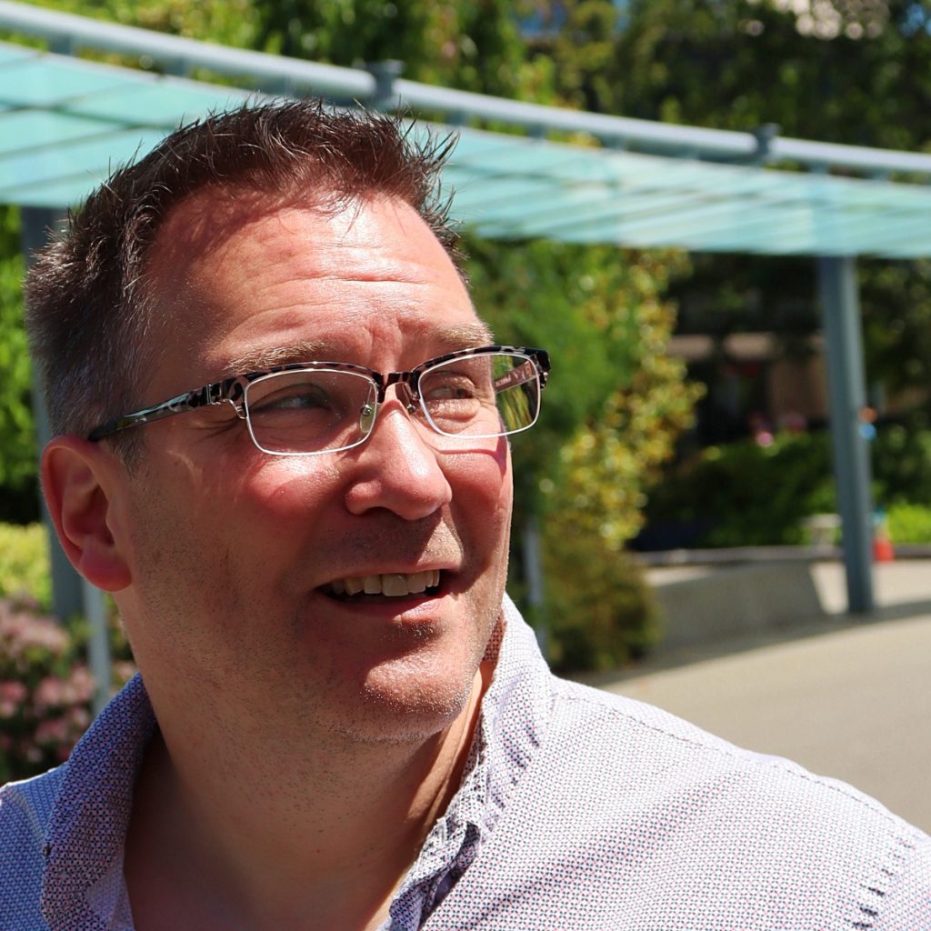 a man wearing glasses