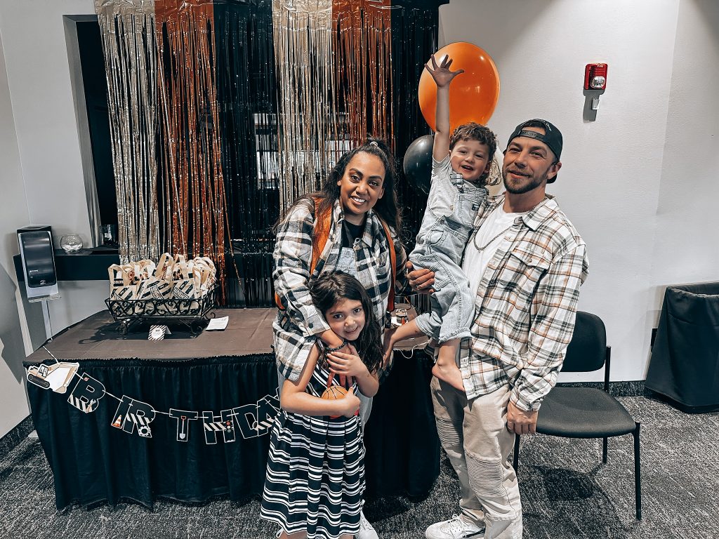 a group of people posing for a photo